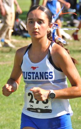 Photo by Chris Heiser Freshman Bristol Sterkel has put together two topten finishes to begin her high school career. She placed sixth in Gering this past week.
