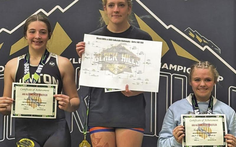 (Courtesy Photo) Collins Fancher took home the gold medal in her bracket at the Black Hills Nationals Tournament.