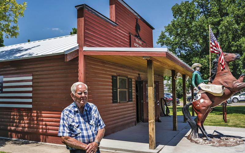 Photo by Tim Liebermann Left: Doc Browder, President and Manager of the Museum stands out front of the historic building after a much needed new roof was installed this past July.
