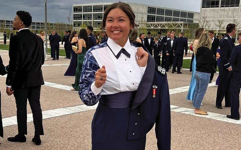 Courtesy Photo Alliah Bourne is shown here with her class ring at the end of her junior year at the Air Force Academy.