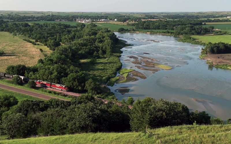 Nebraska Central Railroad near the Loup River