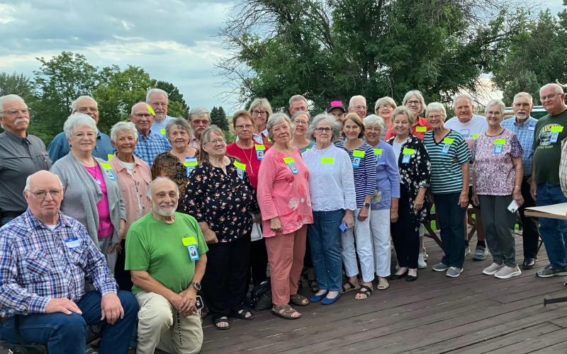 (Courtesy Photo) The Gordon High School Class of 1965 got together in Gordon on August 21 and 22. The group met first at Essence for drinks and conversation on Aug. 21 before having a picnic in the park on Aug. 22. The final event for the group was an excellent meal at the Gordon Country Club that evening. The Class of ‘65 was the largest class to ever graduate from Gordon High School.