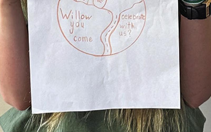 Photo by Scott Bidroski Hope Kling received a $50 prize for her design for Willow Tree youth button.