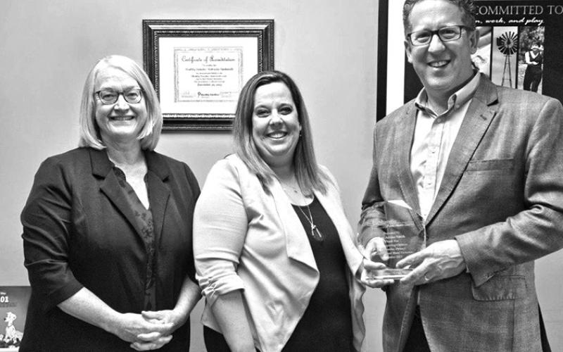 Courtesy Photo Pictured: (L-R) Kim Engel, PPHD Director; Dezarae Brandt, PPHD Healthy Families Program Manager; Representative Adrian Smith