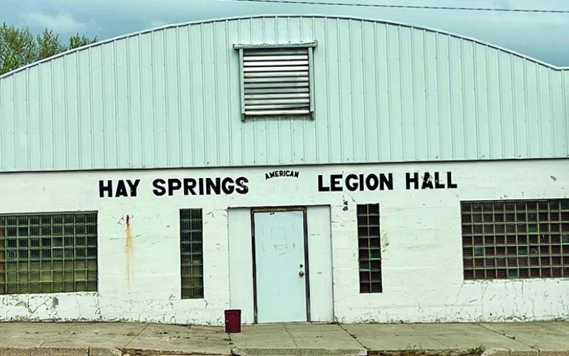 Photo by Chris McDonald The Community Hall in Hay Springs is about to get a face lift, thanks to the local Chamber of Commerce volunteers and the City Council’s approval.