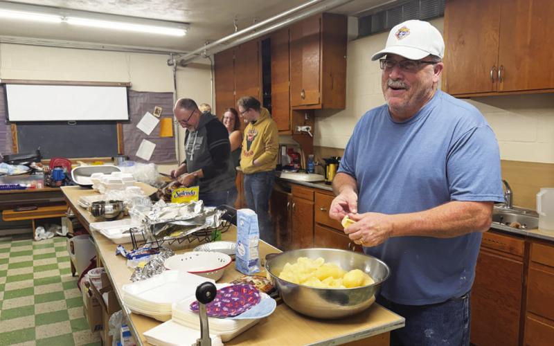 (Photo By Alison Kendig) Keith Kearns, one of the original founders of the Hay Springs Community Thanksgiving Dinner said, after 26 years, he and his wife, Miriam, are passing the baton and stepping down from their leadership role in the event.