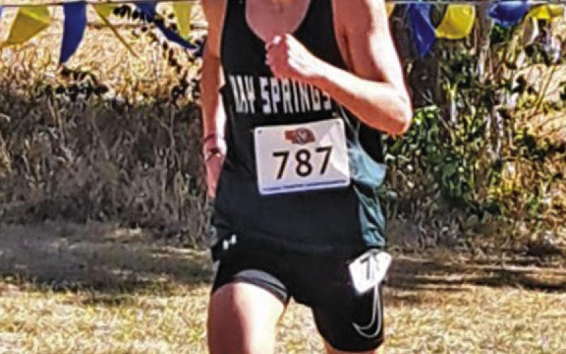 Courtesy Photo Junior Parker Wellnitz runs at State XC in Kearney.