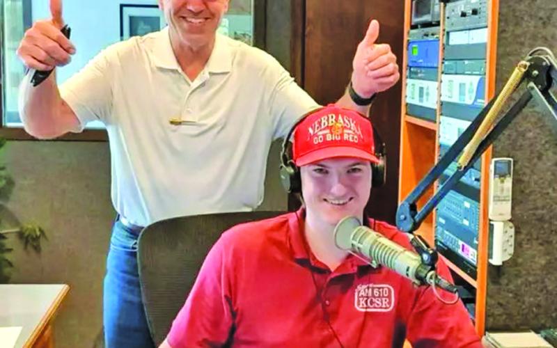 (Courtesy Photo) Hay Springs graduate Jett Rasmussen got the opportunity to interview Nebraska Governor Jim Pillen as part of his role at AM 610 KCSR and FM 107.7 KBPY.