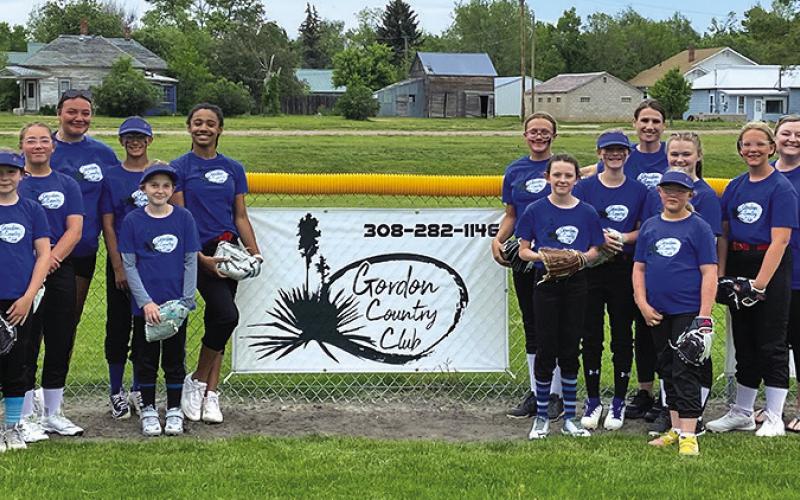 Courtesy Photo 2024 Gordon Country Club Gordon Freshman Softball. Front Row: (L-R) Chayanna Schulz, Zaylee Gehrt, Kaisyn Hooper, Keeley Tausan, Jaedyn Holston, Kiley Tausan, Madison Laws, Kylah Eisenreich, Shyane Bostock, Lily Rosane, and Cambree Fancher. Not pictured: Ava Huether, Braylee Campbell, Harper Scott, Esperansa Montanez-Rodriguez, Olivia White Face Coaches are Adrianna Fresquez, Jessica Holston, and Breanna Eisenreich.