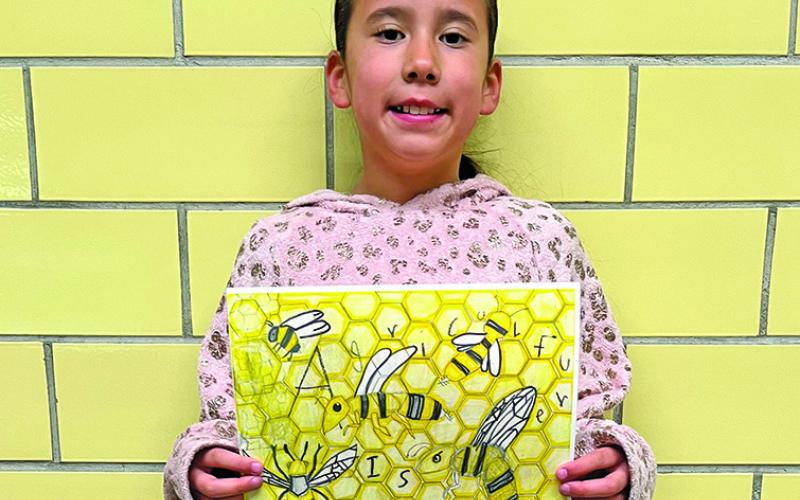 (Courtesy Photo) Gordon Elementary third grader Makayla Kensler brought home third place in the 2025 NDA Poster Contest during National Ag Week.