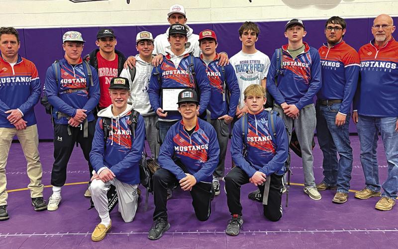 Photo by Michele Heck The Gordon-Rushville Boys Wrestling team took home second place in the Western Trails Conference Tournament this past Thursday, February 1.