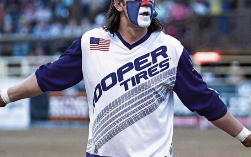 Courtesy Photo Danger Dave Whitmoyer will be patrolling the arena this year for the PRCA rodeos at McGinley Arena.