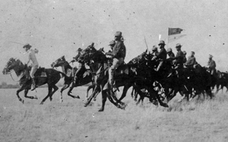 Tenth Cavalry practice charge at Fort Robinson. Image courtesy of History Nebraska