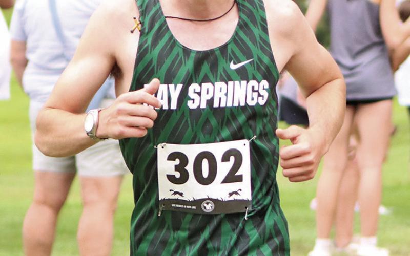Photo by Scott Bidroski Senior Mason Albrecht competes on Friday, September 5. Albrecht would finish in 33rd place overall.
