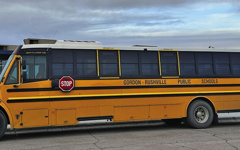Photo by Scott Bidroski The Gordon-Rushville School Board approved the purchase a new bus for their fleet. The bus purchased will be similar in model to this one pictured above but will be white in color. The cost for the new vehicle is $176,850.