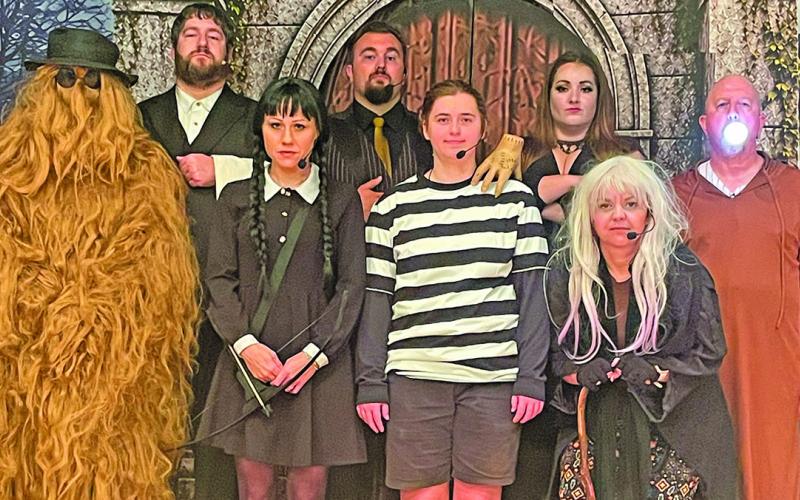 (Courtesy Photo) Members of the Sheridan County Players will bring The Addams Family to life this weekend at the Historic Plains Theatre in Rushville. Shows will begin on Thursday, October 22 with additional performances running October 23, 24, and 25 as well.