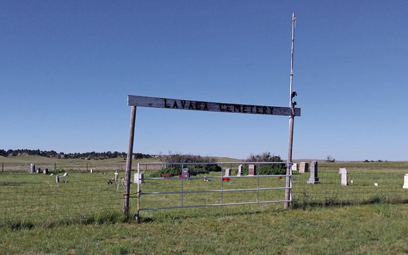 Courtesy Photo The Lavaca Cemetery, which is located about 12.5 miles southeast of Gordon near the Niobrara River, has been closely monitored by Anita Bridge and family. Bridge lives in Minnesota but her family connections to the historic cemetery keep her coming back at least once a year to visit and help improve the area.