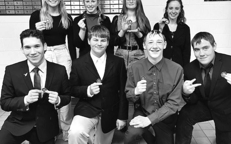 Photo by Raime Varvel Plenty of medals came home with the Hay Springs Speech team during the most recent competition in Mitchell on Saturday, March 2.