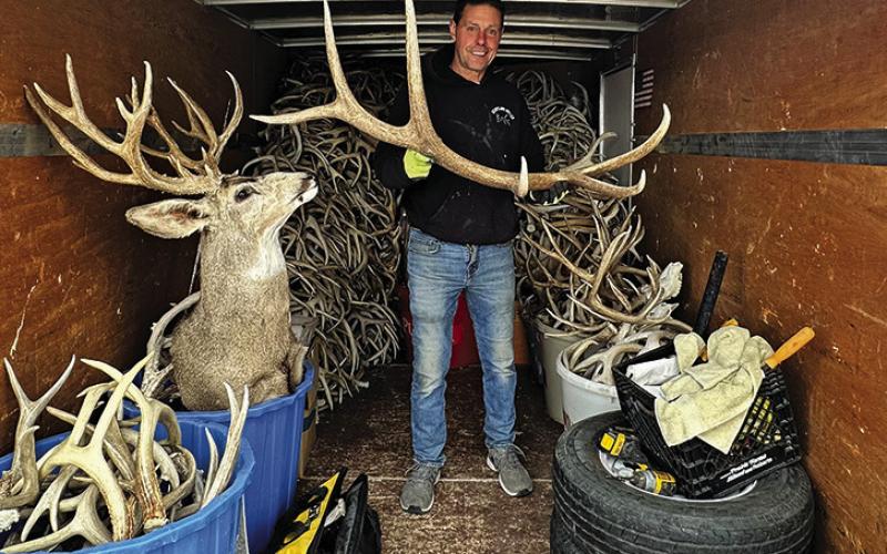 Photo by Scott Bidroski Charles Pickett has been stopping in Gordon to purchase elk and deer sheds for 10 years now. Pickett, who hails from Kansas City, Mo., pays top dollar for your antler and enjoys coming to this area of the country each year on his route.