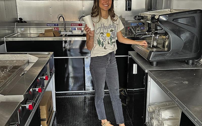 Photo by Heidi Beguin Sissy Hinn is ready for her new solo business venture on the road. Follow Farmhouse Coffee on Facebook and Snapchat to find her in a town near you.