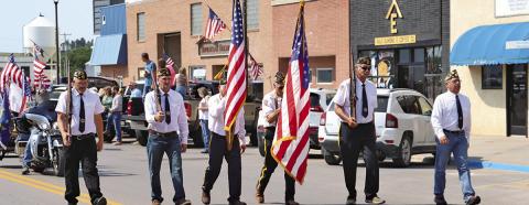 Photo by Scott Bidroski The parade on Saturday, July 26 is always a crowd favorite. The colors were presented by the American Legion Post #34.