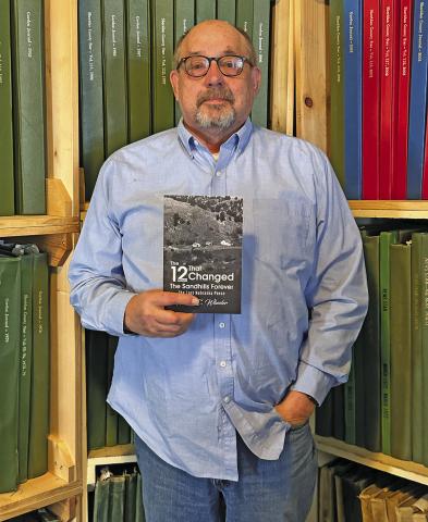 (Photo by Scott Bidroski) Gordon native Harlen Wheeler spent numerous years researching the tragic events of 1952 leading up to the killing of Blaine Ellis. In his new book, “The 12 Hours That Changed The Sandhills Forever,” Wheeler reveals an in-depth account of the man who carried out multiple murders, and the local posse that brought it all to an end.