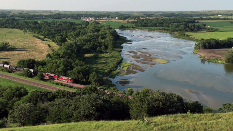 Nebraska Central Railroad near the Loup River