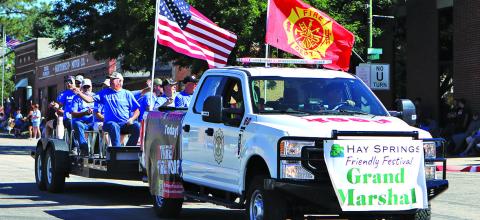 Photo by Scott Bidroski The Hay Springs Volunteer Fire Department were honored as the Grand Marshals of this year’s Friendly Festival.