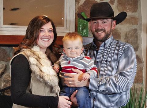 Courtesy Photo Emilee Wells, the new counselor for Hay Springs Public Schools, is pictured here with her husband Wade and their son Buck.