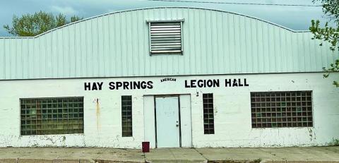 Photo by Chris McDonald The Community Hall in Hay Springs is about to get a face lift, thanks to the local Chamber of Commerce volunteers and the City Council’s approval.