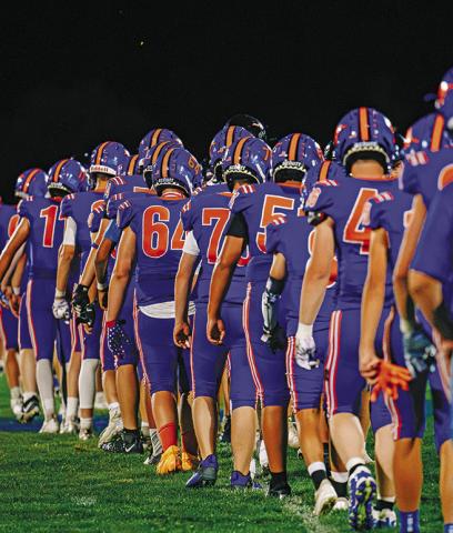 Photo by Morgan Meisenheimer The Mustang football team fell just short in their road contest against Gibbon on Friday, September 19.