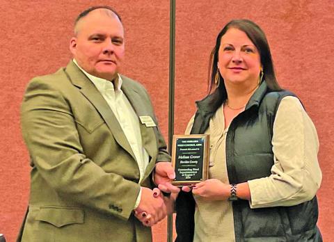 Courtesy Photo Sheridan County Weed Superintendent Melissa Grover received an award for Region 5 Superintendent of the Year for the State of Nebraska.