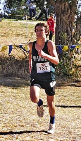 Courtesy Photo Junior Parker Wellnitz runs at State XC in Kearney.