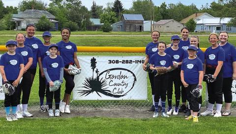 Courtesy Photo 2024 Gordon Country Club Gordon Freshman Softball. Front Row: (L-R) Chayanna Schulz, Zaylee Gehrt, Kaisyn Hooper, Keeley Tausan, Jaedyn Holston, Kiley Tausan, Madison Laws, Kylah Eisenreich, Shyane Bostock, Lily Rosane, and Cambree Fancher. Not pictured: Ava Huether, Braylee Campbell, Harper Scott, Esperansa Montanez-Rodriguez, Olivia White Face Coaches are Adrianna Fresquez, Jessica Holston, and Breanna Eisenreich.