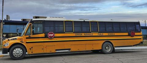 Photo by Scott Bidroski The Gordon-Rushville School Board approved the purchase a new bus for their fleet. The bus purchased will be similar in model to this one pictured above but will be white in color. The cost for the new vehicle is $176,850.