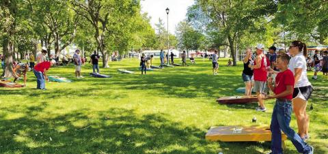 (Photo by Jessica Heesacker) One of the annual Friendly Festival favorites, the Cornhole Tournament, is slated for Saturday, August 23 in Sunset Park. Individuals who would like to participate can register the day of the tournament. This will be one of the many events taking place in Hay Springs Aug. 21-24.