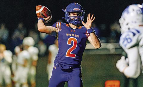 (Photo by Morgan Meisenheimer) Senior Johnny Ziller fires a pass against the Alliance Bulldogs on Friday, August 28. Ziller finished with 262 yards and 2 touchdowns in the loss