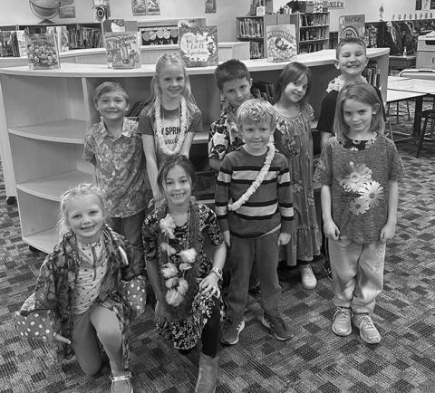 Courtesy Photo The Hay Springs First Graders dressed up for Hawaiian day during National FFA Week.