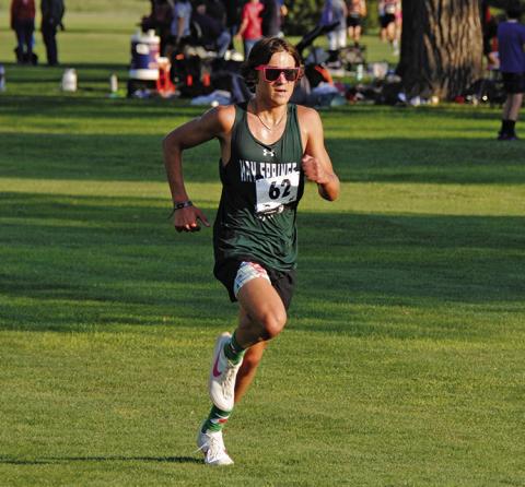 Photo by Chris Heiser Junior Parker Wellnitz pushes for the finish in Scottsbluff. Wellnitz would finish sixth overall in the race.