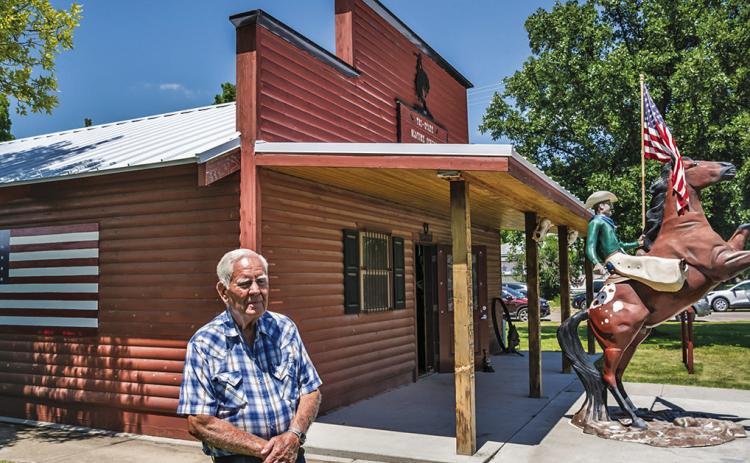 Photo by Tim Liebermann Left: Doc Browder, President and Manager of the Museum stands out front of the historic building after a much needed new roof was installed this past July.