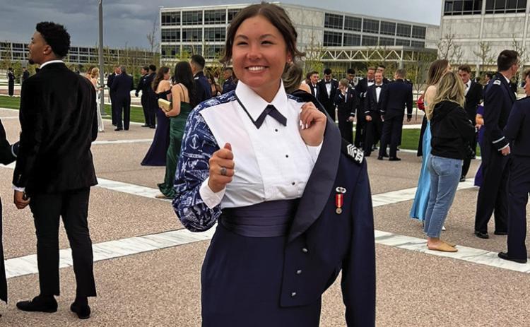 Courtesy Photo Alliah Bourne is shown here with her class ring at the end of her junior year at the Air Force Academy.