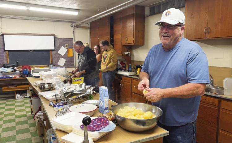 (Photo By Alison Kendig) Keith Kearns, one of the original founders of the Hay Springs Community Thanksgiving Dinner said, after 26 years, he and his wife, Miriam, are passing the baton and stepping down from their leadership role in the event.