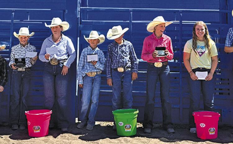 (Photo by Courtney Ostrander) The winners from the 2025 Sheridan County Fair &amp; Rodeo Junior Rodeo which took place on Sunday, July 20. Those included: (L-R) Lyla Quinn, Whitley Shrewsbury, CoBurn Morrison, Stoney Ross, Sunny Miller, Oakley Bridgman, Truett Kearns, Ace Meester, Aubree Shrewsbury, Tygh Miller, Ty Bridgman, and Burr Underwood.