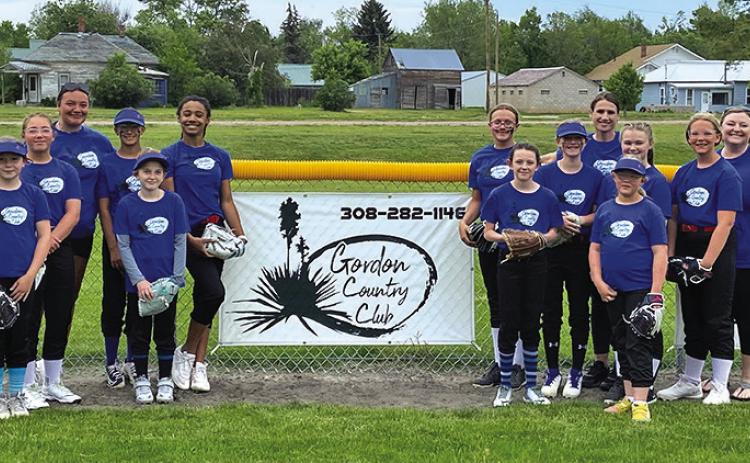 Courtesy Photo 2024 Gordon Country Club Gordon Freshman Softball. Front Row: (L-R) Chayanna Schulz, Zaylee Gehrt, Kaisyn Hooper, Keeley Tausan, Jaedyn Holston, Kiley Tausan, Madison Laws, Kylah Eisenreich, Shyane Bostock, Lily Rosane, and Cambree Fancher. Not pictured: Ava Huether, Braylee Campbell, Harper Scott, Esperansa Montanez-Rodriguez, Olivia White Face Coaches are Adrianna Fresquez, Jessica Holston, and Breanna Eisenreich.