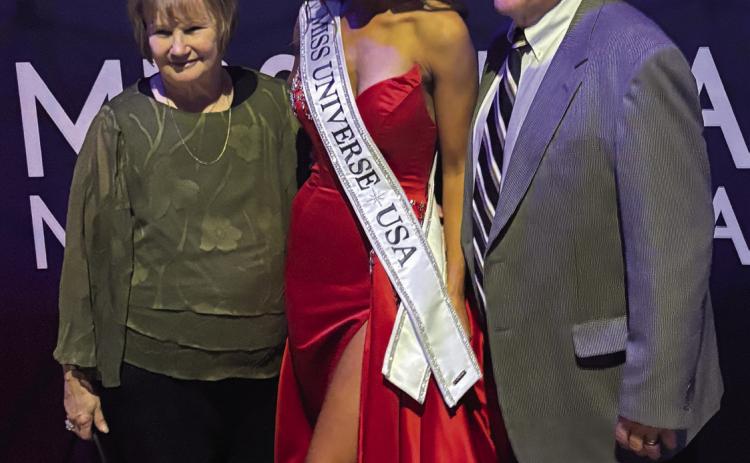 (Courtesy Photo) Miss Audrey Eckert of Lincoln, NE, and granddaughter to Joyce and Gary Ruse of Gordon, was crowned 2025’s Miss USA last week. She will compete for Miss Universe 2025 next, which will take place on Nov. 21 in Thailand.