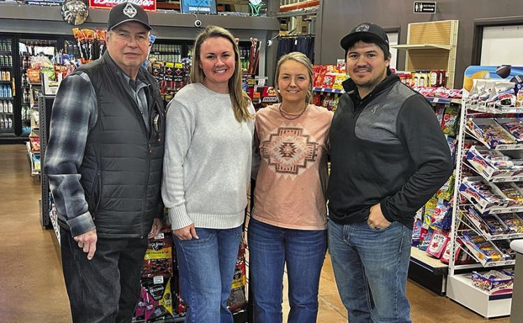(Photo by Scott Bidroski) Some new faces have revitalized a Gordon business on Highway 20. Bat Pourier, Richae Malara, Brianna Moon, and Rowdy Moon have taken on managerial and ownership roles to open Rowdy’s Gas &amp; Grub in the former Highway Express building in Gordon. The group has big plans as well to add even more options for residents and travelers alike.