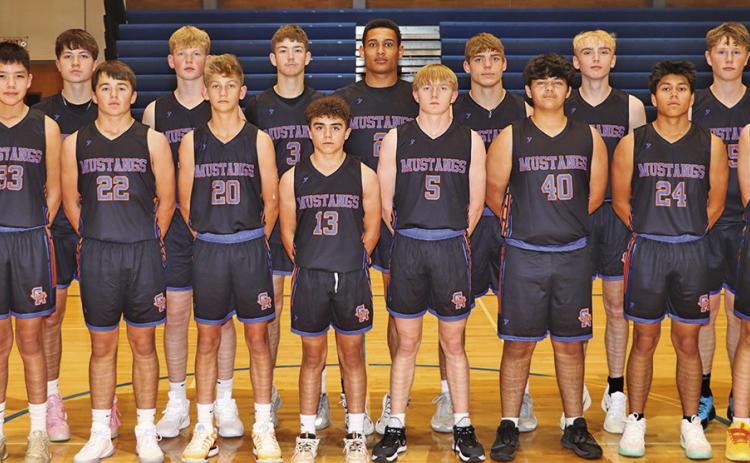 (Photo by Scott Bidroski) The 2025-26 Gordon-Rushville Boys Basketball team. Front row: (L-R) Ian Mills, Khai Janssen, Jackson Roffers, Iram Hunter, Riley Lefler, Alan Wounded Foot, Elijah Ross, and Liam Keracik. Back row: (L-R) Aiden Heiser, Joey Ziller, Ayden Swiggum, Kannon Leeper, Braylon Holston, Daniel Martins, Case Scheenen, and Luke Laws. Not pictured: Robert Moore.