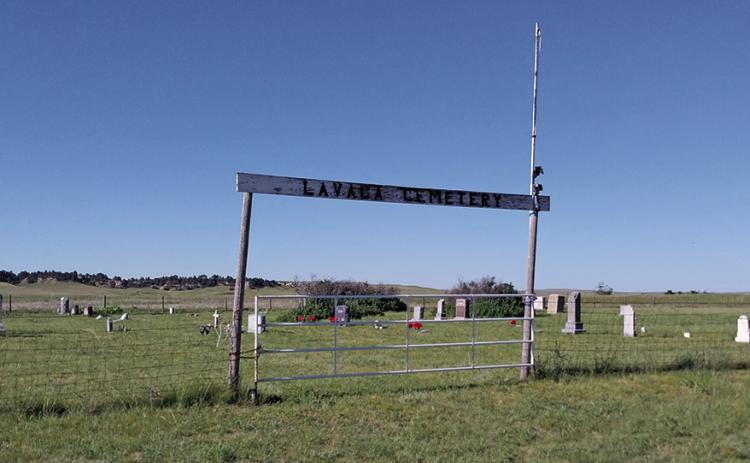 Courtesy Photo The Lavaca Cemetery, which is located about 12.5 miles southeast of Gordon near the Niobrara River, has been closely monitored by Anita Bridge and family. Bridge lives in Minnesota but her family connections to the historic cemetery keep her coming back at least once a year to visit and help improve the area.