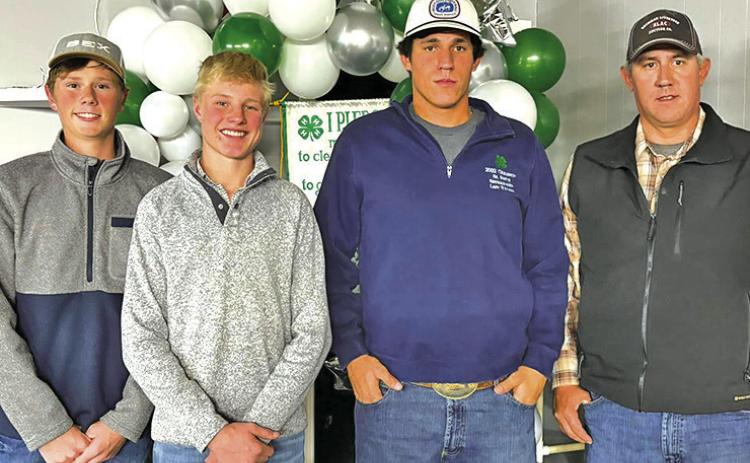 Courtesy Photo New 4-H Council members were elected at the Achievement Banquet. For the youth, Luke Laws, Jaxon Kearns, and Lain Tausan were elected. For the adults, Chet Tausan was selected. Kynsleigh Krebs, Brandon Kancik, and Kaleigh Krebs were also added to the Council but not pictured.